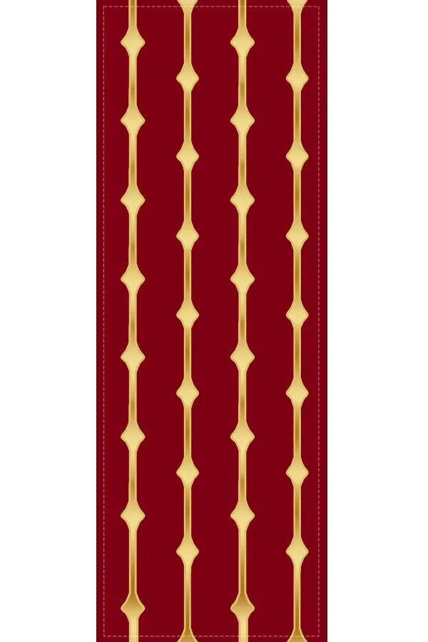 Servis Örtüsü Runner Bordo Çizgi Desenli Premium Masa Örtüsü Runner RNR496