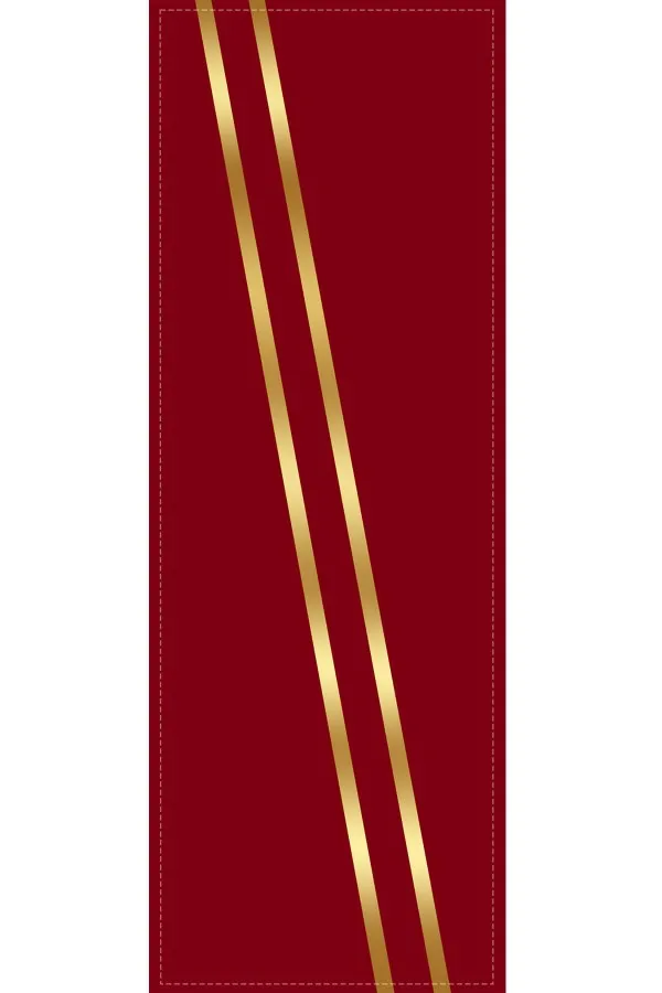 Soyut Desenli Runner Bordo Çizgi Desenli Premium Masa Örtüsü Runner RNR508