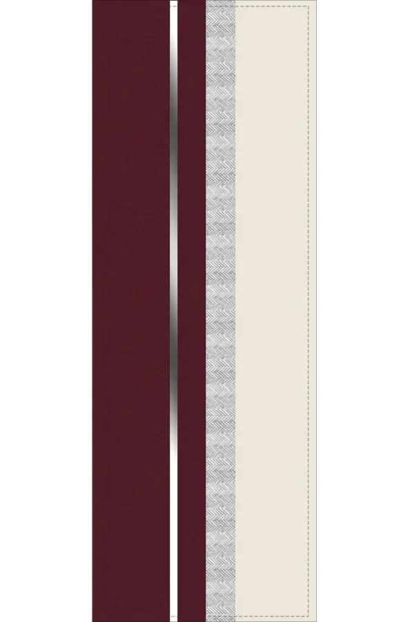 Runner Salon Takımları Bordo Avangarde Desenli Premium Masa Örtüsü Runner RNR571