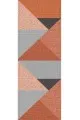 Geometrik Desenli Runner Tarçın Geometrik Desenli Premium Masa Örtüsü Runner RNR607