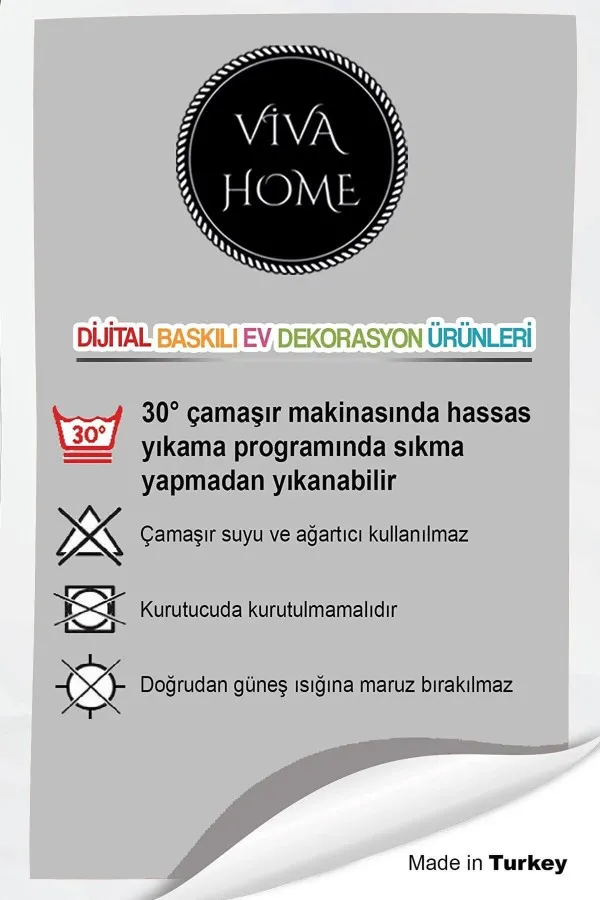 Masa Örtüsü Silinebilir Beyaz Mutfak Temalı Dokuma Leke Tutmaz Masa Örtüsü MSO072