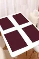 Bordo Amerikan Servis Fiyatları Bordo Desensiz Sade Premium Amerikan Servis ASR007