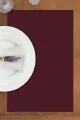 Bordo Amerikan Servis Fiyatları Bordo Desensiz Sade Premium Amerikan Servis ASR007