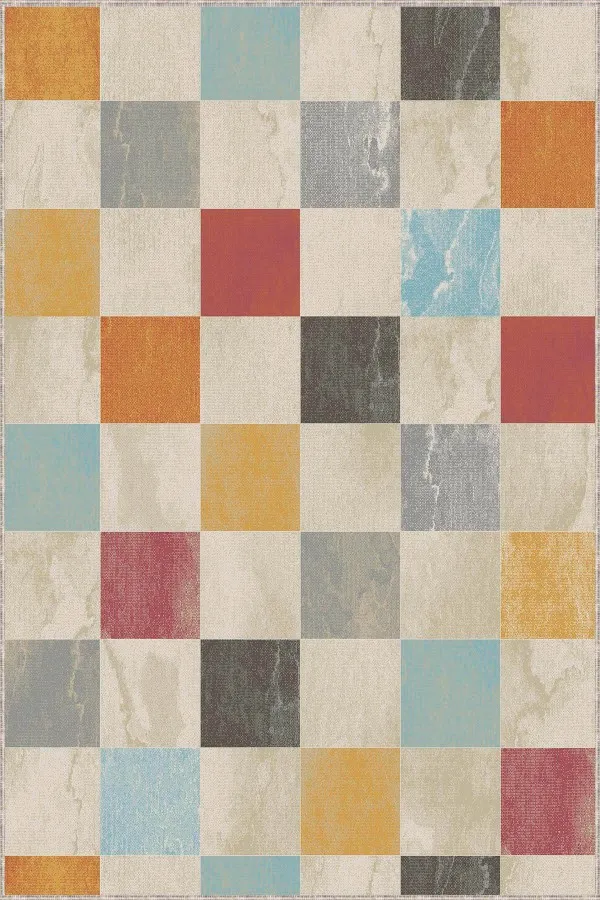 Renkli Uzun Yolluk Çok Renkli Kaymaz Modern Kesme Rulo Özel Ölçü Yolluk AR1085