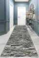 Koyu Gri Kesme Yolluk Modelleri Gri Kaymaz 3D Üç Boyutlu Kesme Rulo Özel Ölçü Yolluk AR1193