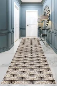 Bej Kaymaz 3D Üç Boyutlu Kesme Rulo Özel Ölçü Yolluk AR1207 Bej Kaymaz 3D Üç Boyutlu Kesme Rulo Özel Ölçü Yolluk AR1207