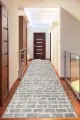 Gri Halı Yolluk Gri Kaymaz Makinede Yıkanır Geometrik Kesme Yolluk AR1210