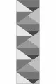5 Metre Yolluk Halı Fiyatları Gri Kaymaz Geometrik Kesme Rulo Özel Ölçülü Yolluk AR1334