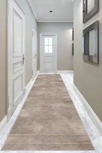 Bej Kaymaz Sade Kesme Rulo Özel Ölçülü Yolluk AR1434