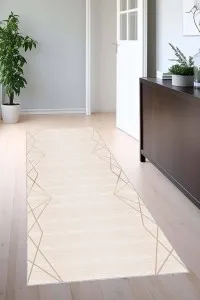 Bej Kaymaz Modern Kesme Rulo Özel Ölçülü Yolluk AR1496 Bej Kaymaz Modern Kesme Rulo Özel Ölçülü Yolluk AR1496