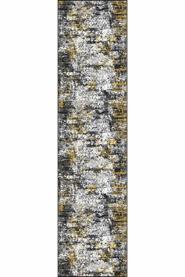 Eni 200 Cm Yolluk Sarı Kaymaz Vintage Kesme Rulo Özel Ölçülü Yolluk AR238