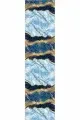 80X300 Cm Yolluk Mavi Gold Kaymaz Mermer Desen Özel Ölçü Rulo Yolluk AR264