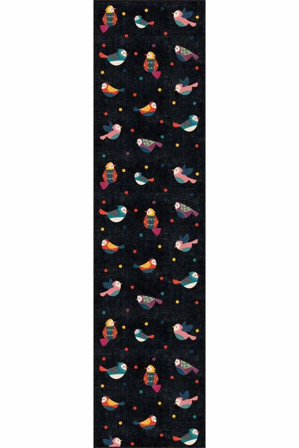 80 Cm Halı Yolluk Siyah Kaymaz Balıklı Kesme Rulo Özel Ölçülü Yolluk AR269