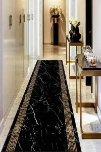 Siyah Gold Kaymaz Özel Ölçü Rulo Yolluk AR312 Siyah Gold Kaymaz Özel Ölçü Rulo Yolluk AR312