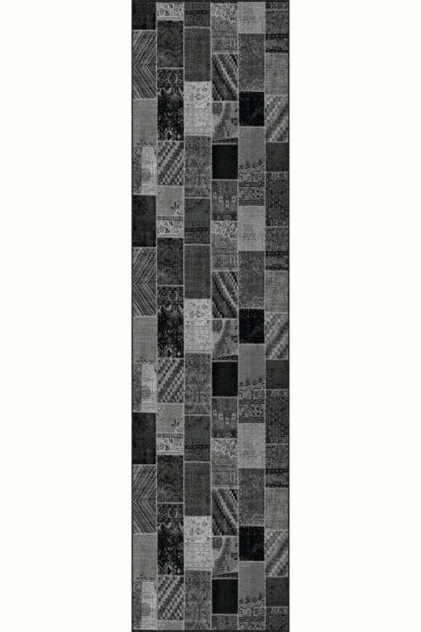 4 Metre Yolluk Ölçüleri Füme Kaymaz Patchwork Kesme Rulo Özel Ölçülü Yolluk AR321
