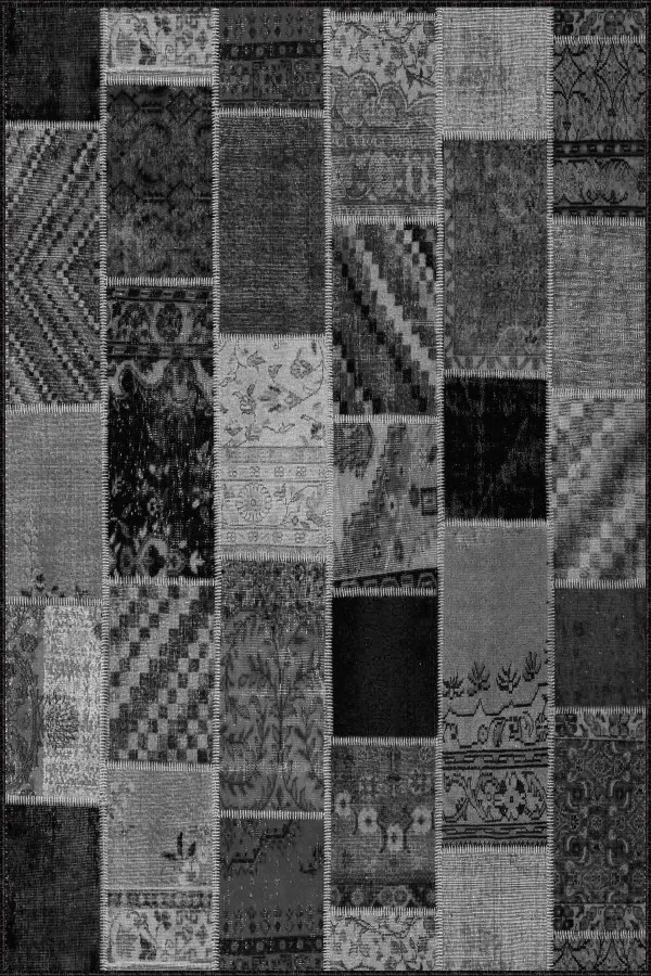 4 Metre Yolluk Ölçüleri Füme Kaymaz Patchwork Kesme Rulo Özel Ölçülü Yolluk AR321