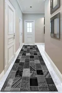 Füme Kaymaz Patchwork Kesme Rulo Özel Ölçülü Yolluk AR321 Füme Kaymaz Patchwork Kesme Rulo Özel Ölçülü Yolluk AR321