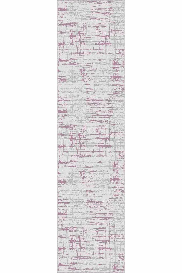 80X400 Halı Pembe Kaymaz Vintage Kesme Rulo Özel Ölçülü Yolluk AR365