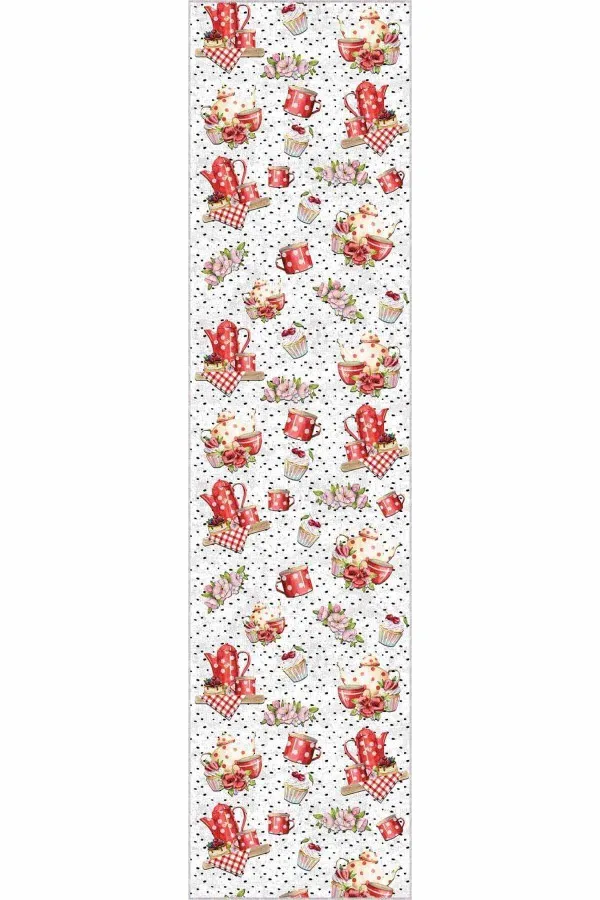 80X450 Yolluk Pembe Kaymaz Mutfak Kesme Rulo Özel Ölçülü Yolluk AR393-R