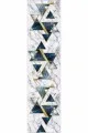 80X300 Kaymaz Yolluk Mavi Gold Kaymaz Geometrik Kesme Rulo Özel Ölçü Yolluk AR450