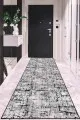 Gri Kaymaz Taban Vintage Kesme Rulo Özel Ölçülü Yolluk AR461