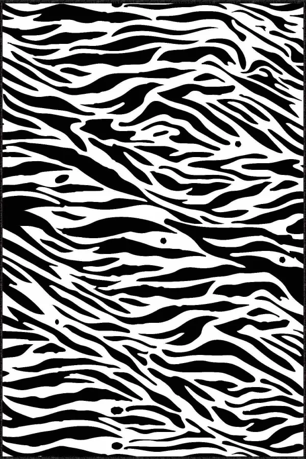 Kaymaz Tabanli Yolluk Makinede Yikanabilir Siyah Kaymaz Zebra Desenli Kesme Rulo Özel Ölçü Yolluk AR559