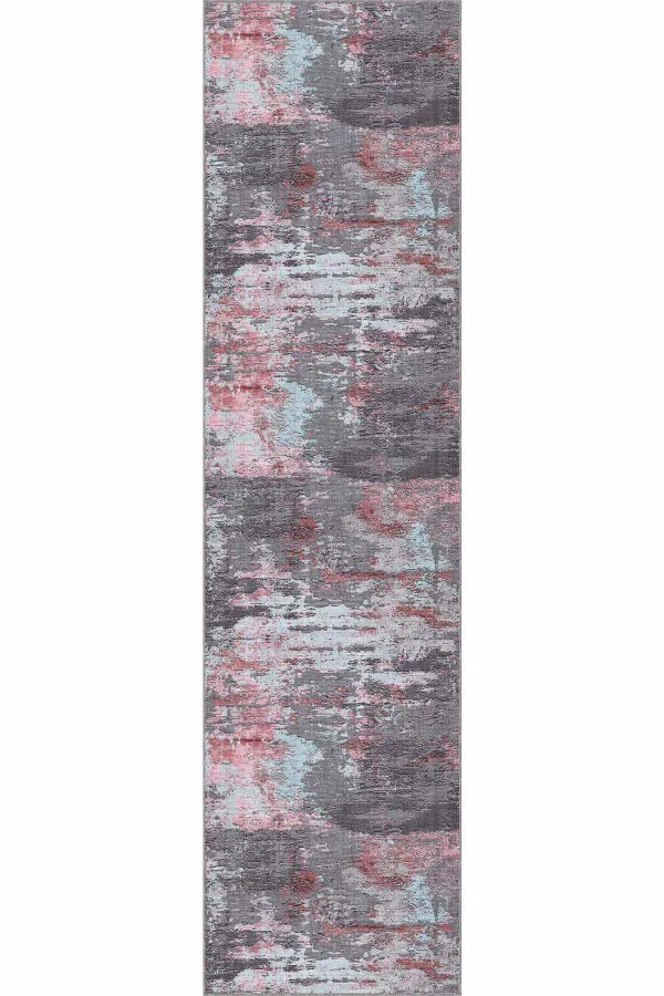 Yolluk 4 Metre Pembe Kaymaz Vintage Kesme Rulo Özel Ölçülü Yolluk AR574