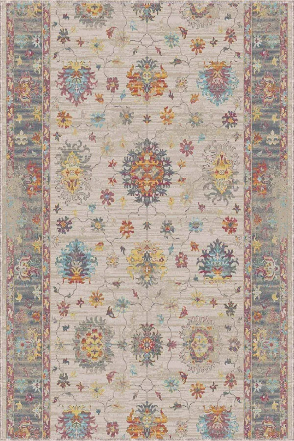 Yıkanabilir Kilim Yolluk Toprak Kaymaz Klasik Motifli Özel Ölçü Rulo Yolluk AR663