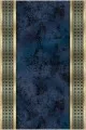 80X120 Yolluk Lacivert Gold Kaymaz Çerçeveli Özel Ölçü Rulo Yolluk AR721