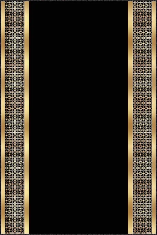 Siyah Gold Kaymaz Çerçeveli Özel Ölçü Rulo Yolluk AR729