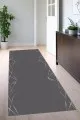 Antrasit Yolluk Halı Modelleri Antrasit Kaymaz Modern Kesme Rulo Özel Ölçülü Yolluk VH001