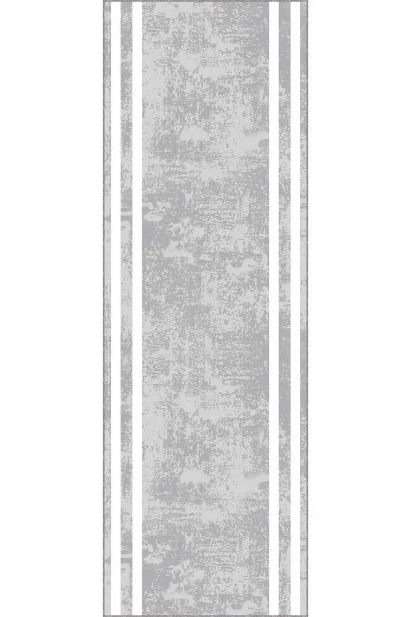 Gri Yolluk 80X300 Gri Kaymaz Çerçeveli Kesme Rulo Özel Ölçülü Yolluk VH008
