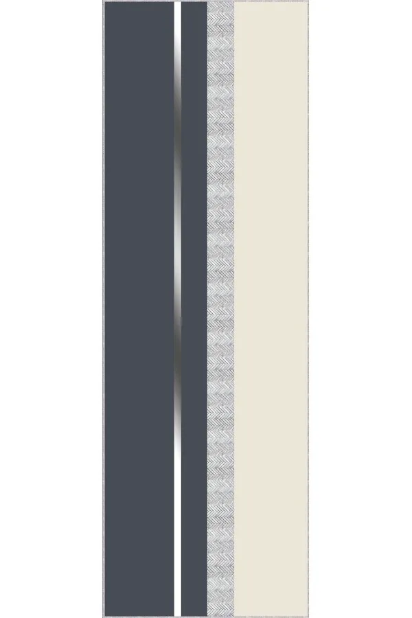 Antrasit Kaydırmaz Yolluk Antrasit Silver Kaymaz Modern Kesme Rulo Yolluk Halı VH010