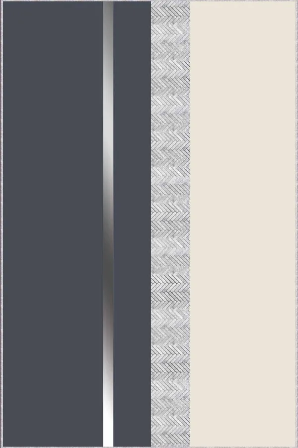 Antrasit Kaydırmaz Yolluk Antrasit Silver Kaymaz Modern Kesme Rulo Yolluk Halı VH010