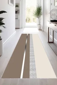 Bej Silver Kaymaz Taban Modern Kesme Rulo Yolluk Halı VH018 Bej Silver Kaymaz Taban Modern Kesme Rulo Yolluk Halı VH018